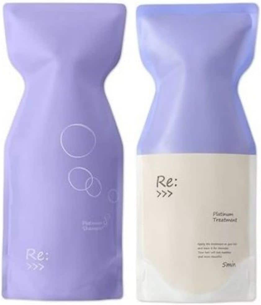 アジュ＿バン リ プラチナム シャンプー 600ml &トリートメント 600g セット 詰め替え ダメージ補修 保湿ケア カラーケア サロン専売品 日本製