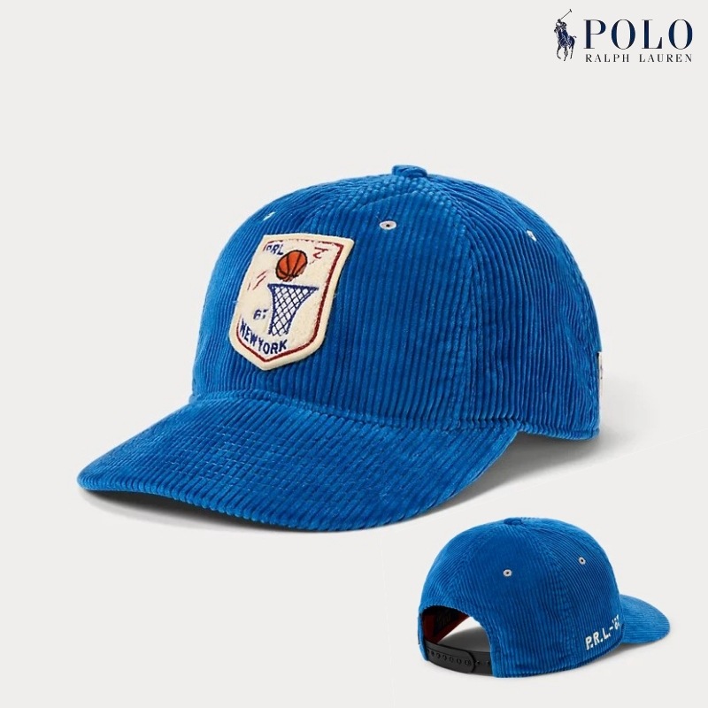 [ポロラルフローレン] ショニール パッチ コーデュロイ ボール キャップ / BLUE