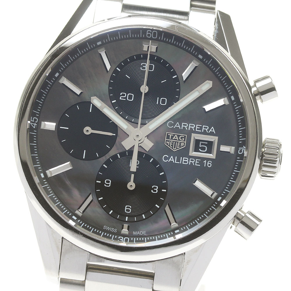 タグホイヤー TAG HEUER CBK2116 カレラ キャリバー16 クロノグラフ 自動巻き メンズ 保証書付き_846833【中古】
