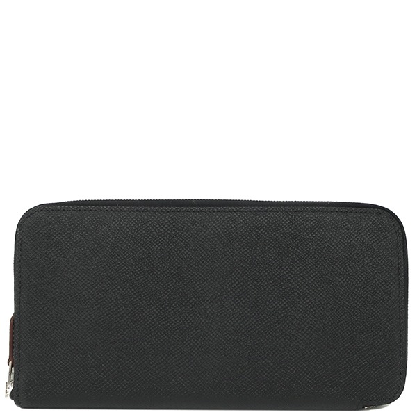 エルメス HERMES 長財布 アザップロング シルクイン ヴォーエプソン ブラック シルバー金具 新品 未使用 黒 新刻印 ラウンドファスナー K刻印（2025年製） 【箱】【中古】