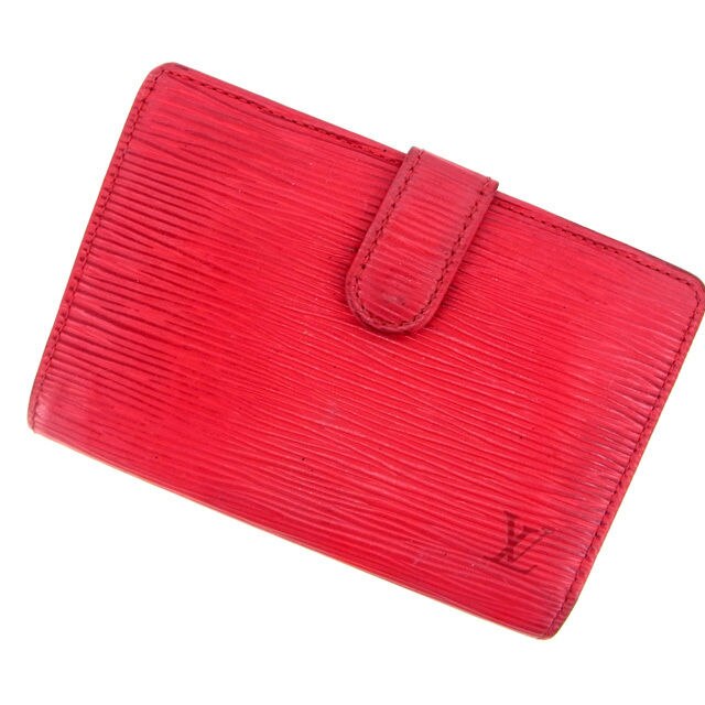 がま口財布 二つ折り エピ /ポルトモネ　ビエヴィエノワ レッド 中古
