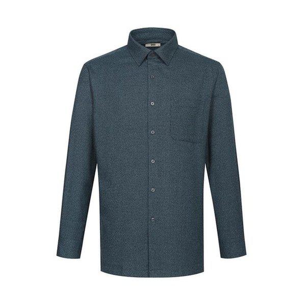 起毛ポリ混紡イージーケアソリッドパターンシャツ レギュラーフィット__DLW3SHCL102N1