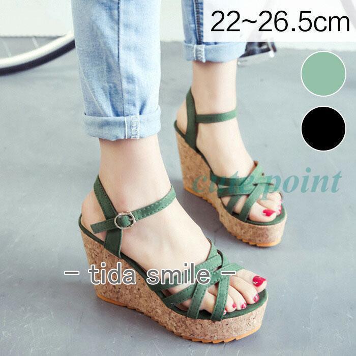サンダル 2 24.5cm 厚底 ストラップ ウェッジ 厚底サンダル 22cm クロスベルト 23.5cm ミュール 22.5cm 25cm 25.5cm ウェッジソール 26cm 24cm 23cm