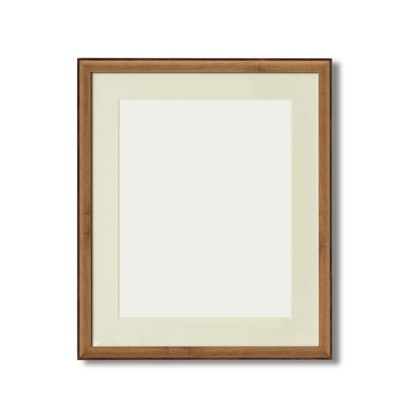 軽量水彩額縁/フレーム F8号/オーク 壁掛けひも/UV(紫外線)カットアクリル/マット付き 化粧箱入り 8155