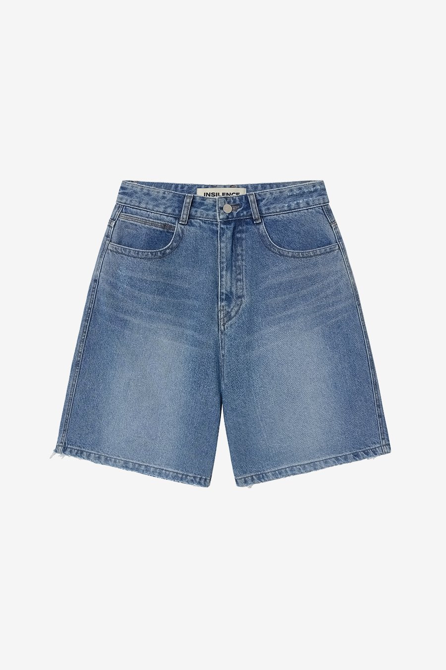 【INSILENCE】 [CALIK] WIDE BERMUDA DENIM : BLUE
