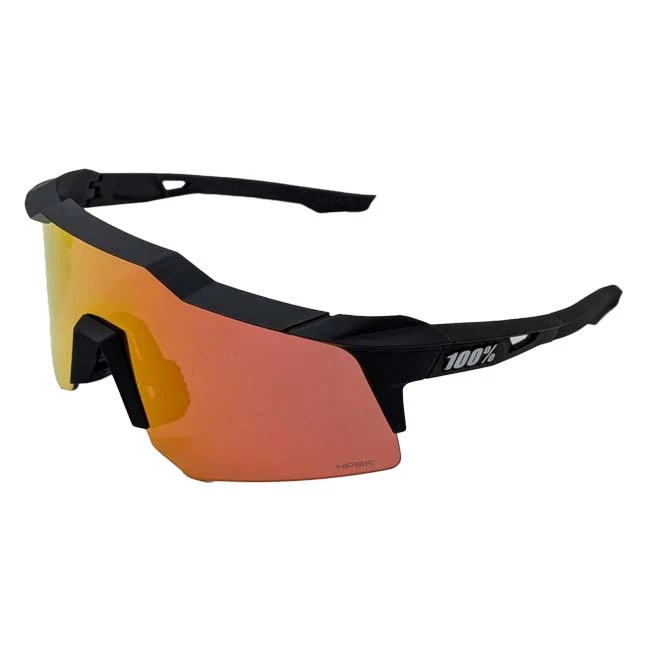 100%(ワンハンドレッド) スポーツサングラス SPEEDCRAFT XS スピードクラフト XS HiPER レッド MLミラーレンズ クリアレンズ付 60009-00008 STブラック(24y