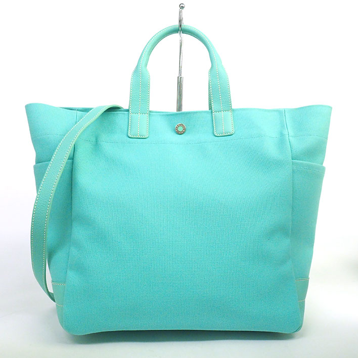 【美品】ティファニー 2WAY ティファニーブルー ワンショルダー レディース 【トートバッグ】