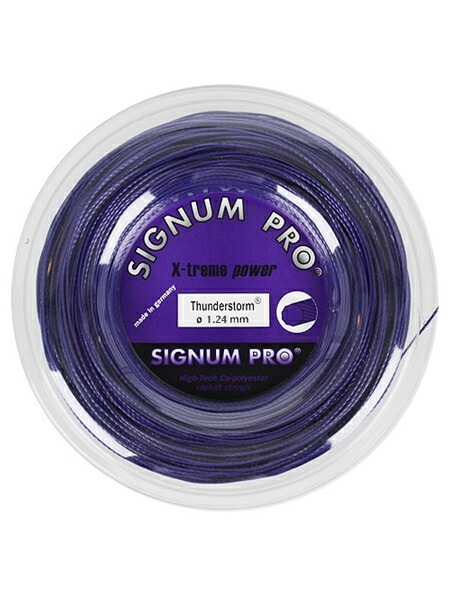 シグナムプロ サンダーストーム(124／130) 200Mロール 硬式テニス ポリエステル ガット (Signum Thunderstorm 200ｍ roll strings)