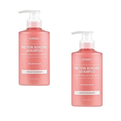 クンダルプロテインダメージケアプロテインシャンプーバイオレットミューゲー500ml x 2つの香りのあるしっとり柔らかい髪のギフト