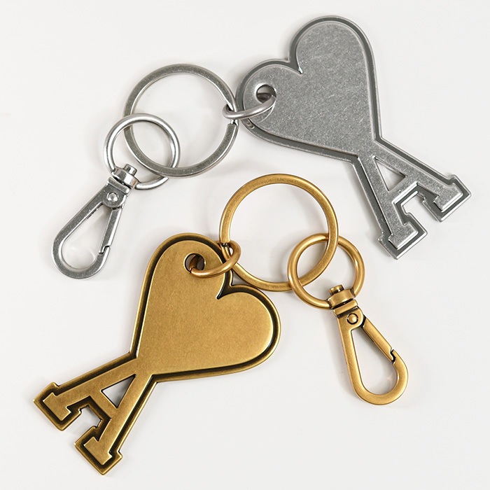 AMI ALEXANDRE MATTIUSSI Ami de Coeur アミパリス キーホルダー キーチャーム キーリング UKR906369 メンズ ユニセックス ゴールド シルバー ハート ペア