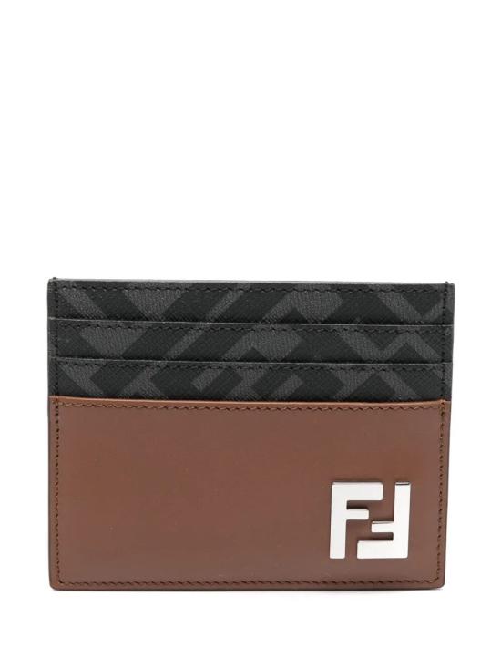 FENDI Men Business Card Wallet 7M0164 AFF2 F1SCD DARK NUT NERO