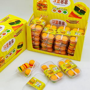 ハンバーガー串ソフトキャンディりロリポップ子供クリエイティブスナックスーパーキャンディー69