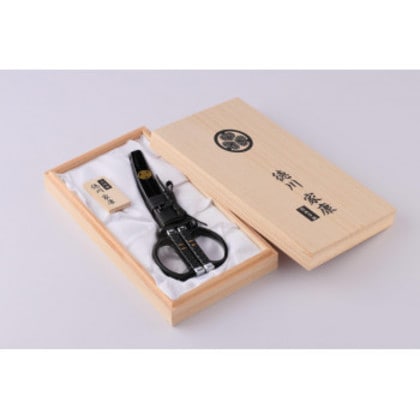 日本刀はさみ 徳川家康モデル 桐箱入り 越前塗り SW-130I