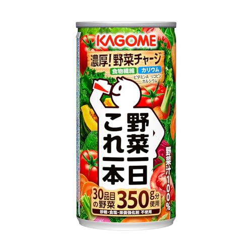 カゴメ 野菜一日これ一本 190g缶×30本(食物繊維 カリウム ビタミンA リコピン カルシウム)