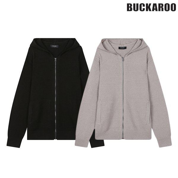 [驪州店] 男性ワッフルフード付きジップアップジャケット(B241KC410P)