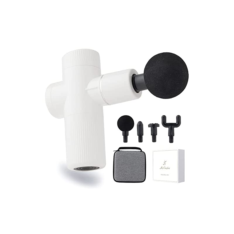 筋膜リリースガン 電動ボディケア 380g 軽量 6段振動 4種類アタッチメント付／Type-C充電