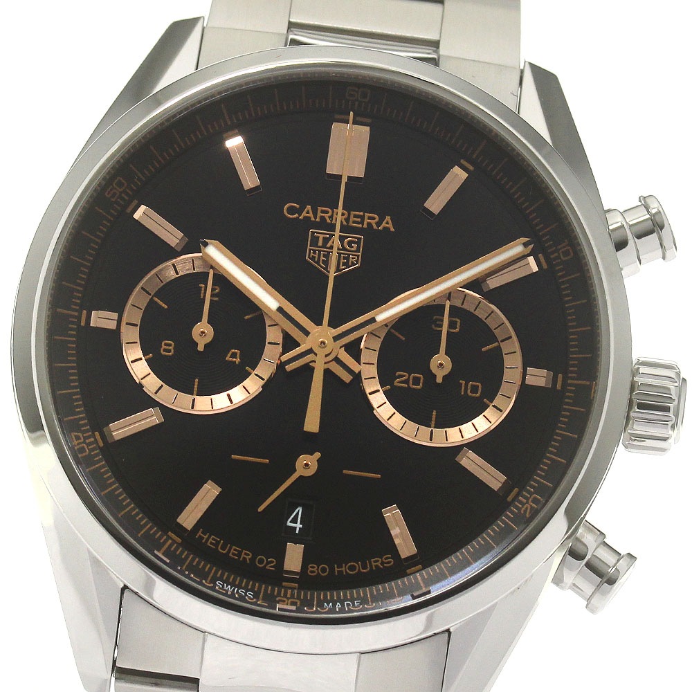 タグホイヤー TAG HEUER CBN2019 カレラ キャリバー ホイヤー02 クロノグラフ ジャパンリミテッド 自動巻き 美品 箱・保証書付き_848893【中古】