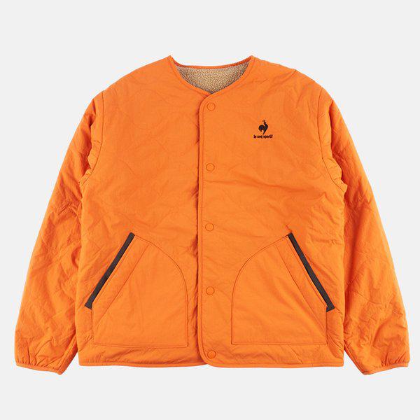 共用ルーズフィットリバーシブルパディングフリースジャケットオレンジQP423CPDO1
