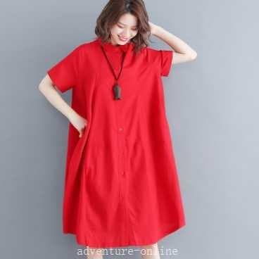 【2025新作入荷】シャツワンピース ワンピース シャツ 膝丈 ひざ丈 半袖 襟付き かわいい 大人可愛い シンプル カジュアル おしゃれ お洒落 大人可愛い 大