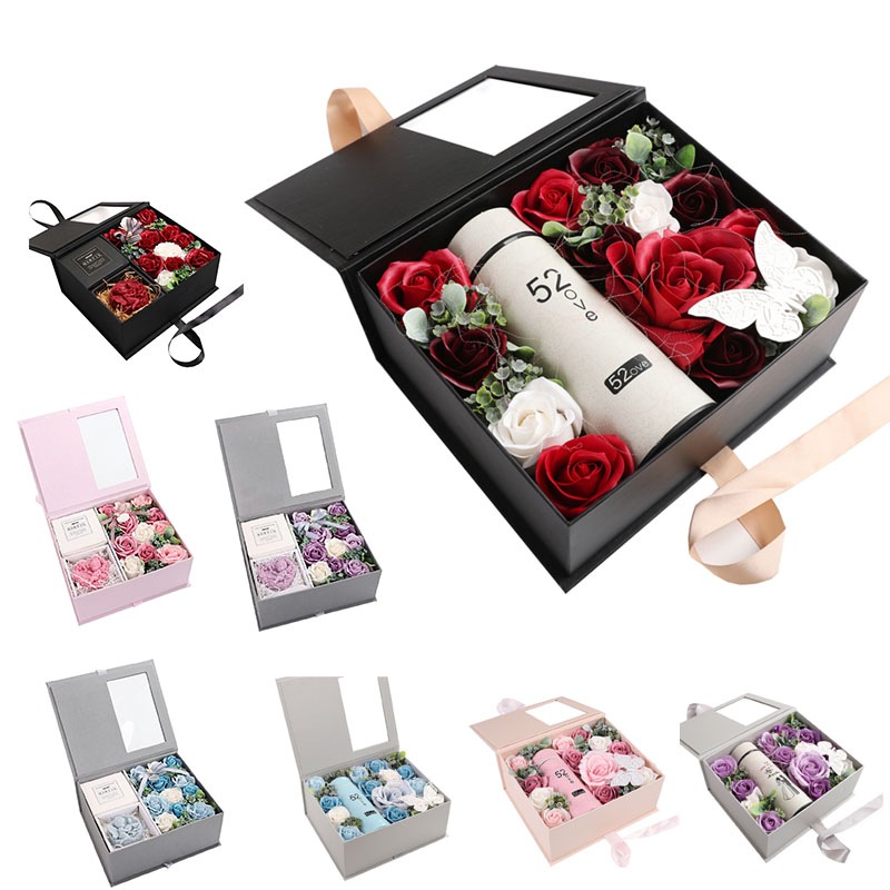 プリザーブドフラワー ギフトボックス 枯れない花 石鹸花 インテリア　入浴剤　バレンタインデー　クリスマス　母の日 誕生日 プレゼント