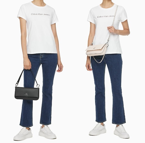 ★ ★ [CK ACC] Women's CKJ Minimal Monogram Flap Calvin-Klein-CKJ-Minimal-