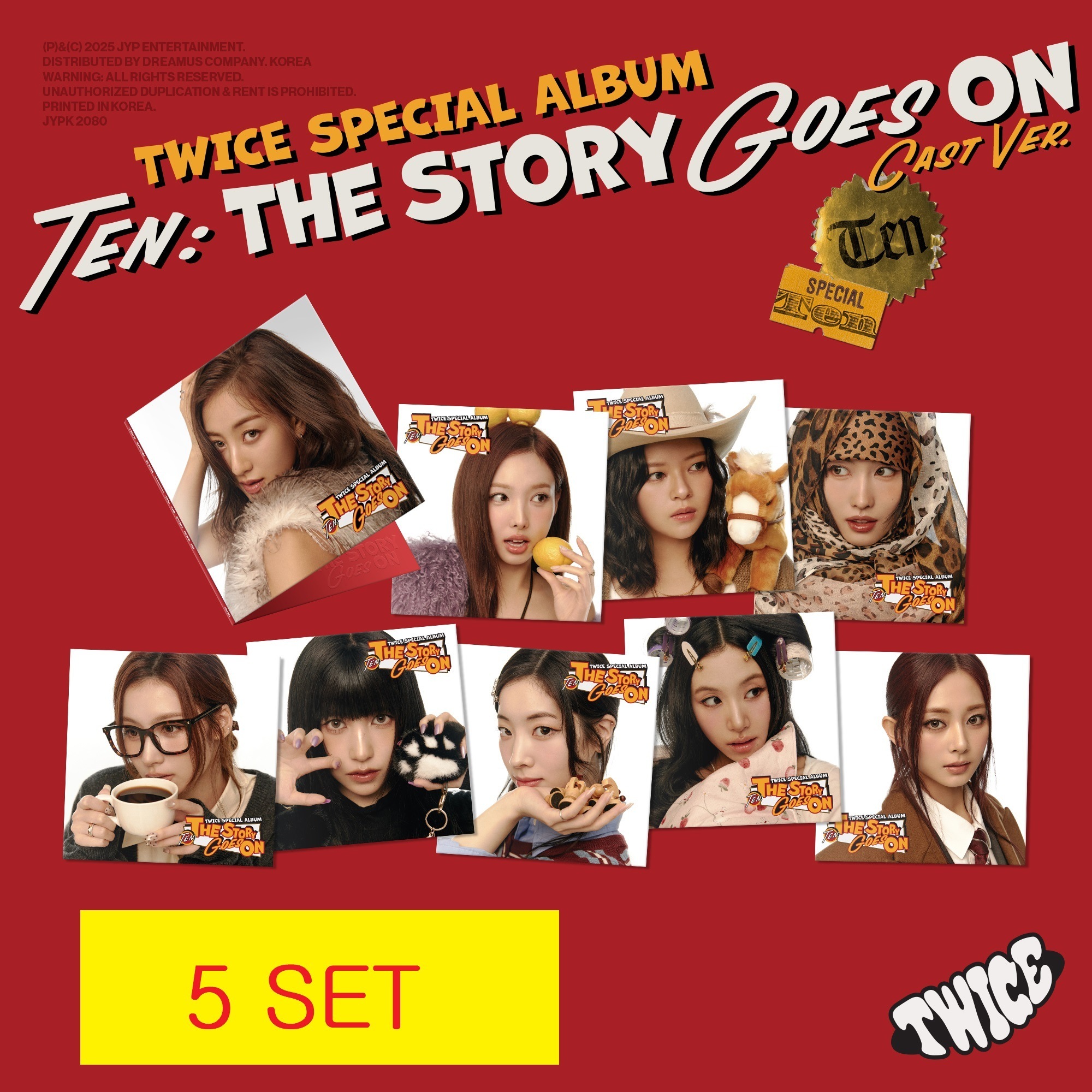【SET商品】TWICE [TEN: The Story Goes On] (CAST Ver.)(5種)