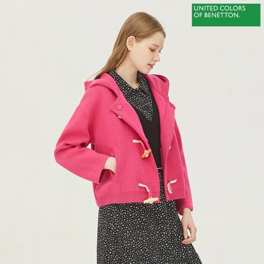 (ベネトン) ベネトントグルフード付きニットカーディガン BAKCA3411_PK