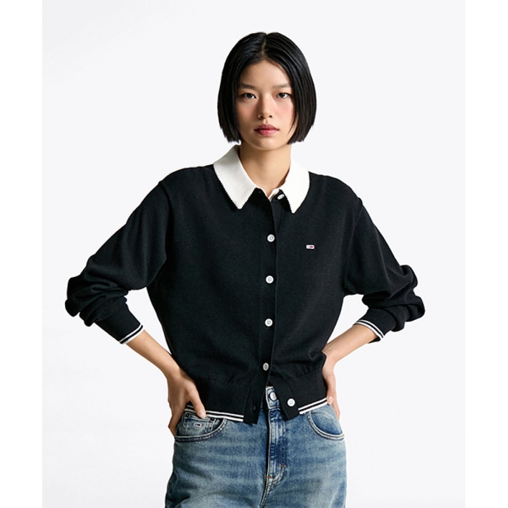 トミージーンズリネンミックスカーディガン (T32F1KCD02TWT2BDS)