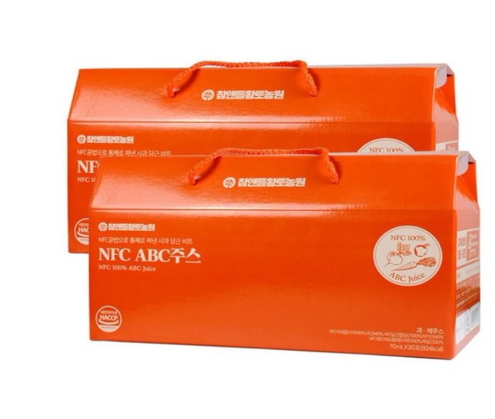 ジューシーなNFC ABCジュース2箱60個原物そのままジューシージュース