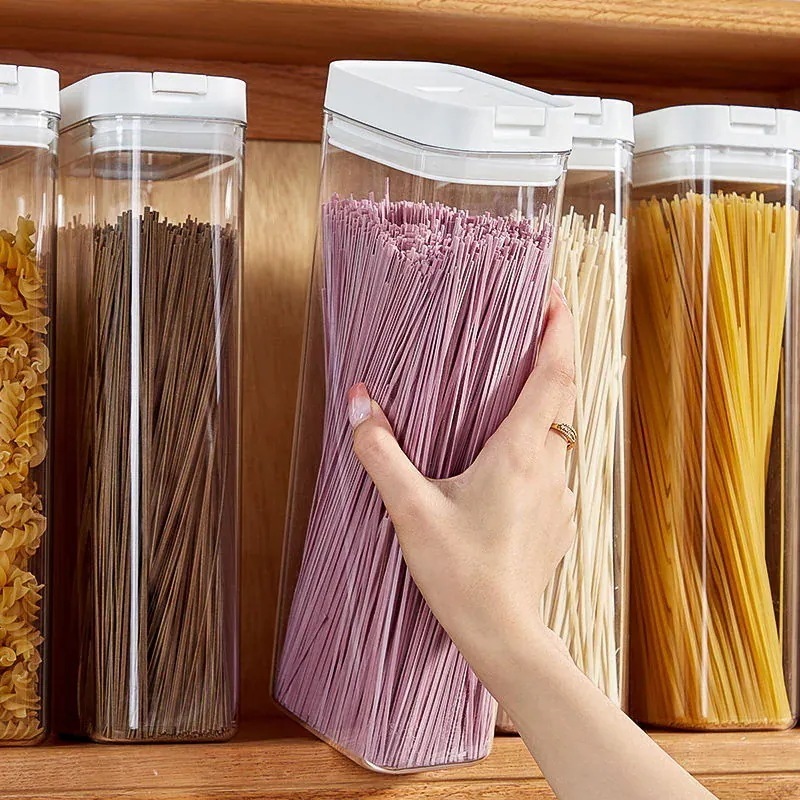 麺保管箱穀物グレードの麺管ガラスバケツ保管用プラスチック空ボトル密閉瓶