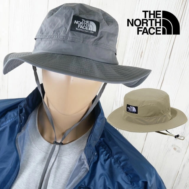 ザ・ノース・フェイス メンズ 帽子 ホライズンハット ぼうし 撥水 レディース アウトドア カジュアル UVケア UPF15-30 アパレル 日焼け対策 あごストラップ付き NN02336 スモークド