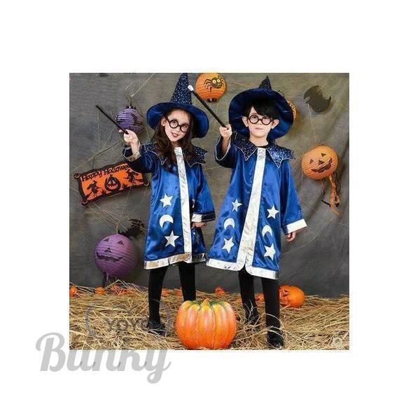 ハロウィンカーニバルハロウィン衣装 子供服 男の子 女の子 コスプレ マント 衣装 魔法使い 魔女 コスチューム ジュニア 演劇 イベント 学園祭 パーティー 万聖節 演出服