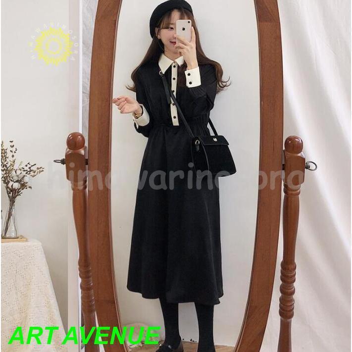 ワンピース レディース きれいめ 春 秋 ロングワンピース ロング丈 シャツワンピース 折り襟 Aライン 長袖 Aラインワンピース 通勤 OL 可愛い 上品