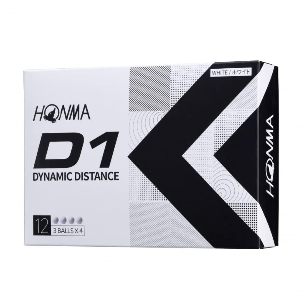 Qoo10最安値挑戦 ホンマ HONMA D1 2022 モデル BT2201 WH ホワイト 3ダース(36球入) ゴルフ 公認球 HONMA