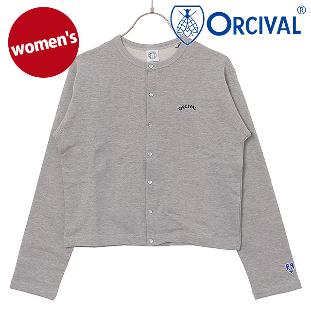クルーネック カーディガン [OR-C0435-MAZ] CREW NECK CARDIGAN レディース トップス 羽織り 長袖 コンパクト TOP-GREY 正規取扱店