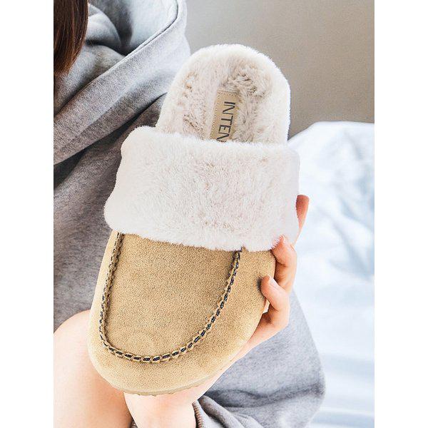 インテンス 女性 スエード ファー ミュール スリッパ 2cm LCWC70I339