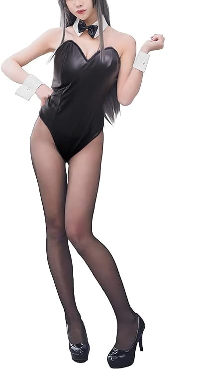 [Sky]バニーガール コスプレ サイズ選べ可 合皮 美脚 バニー コスプレ 桜島麻衣 コスプレ衣装 バニースーツ スタジオ バニーガール コスチューム イベント仮装