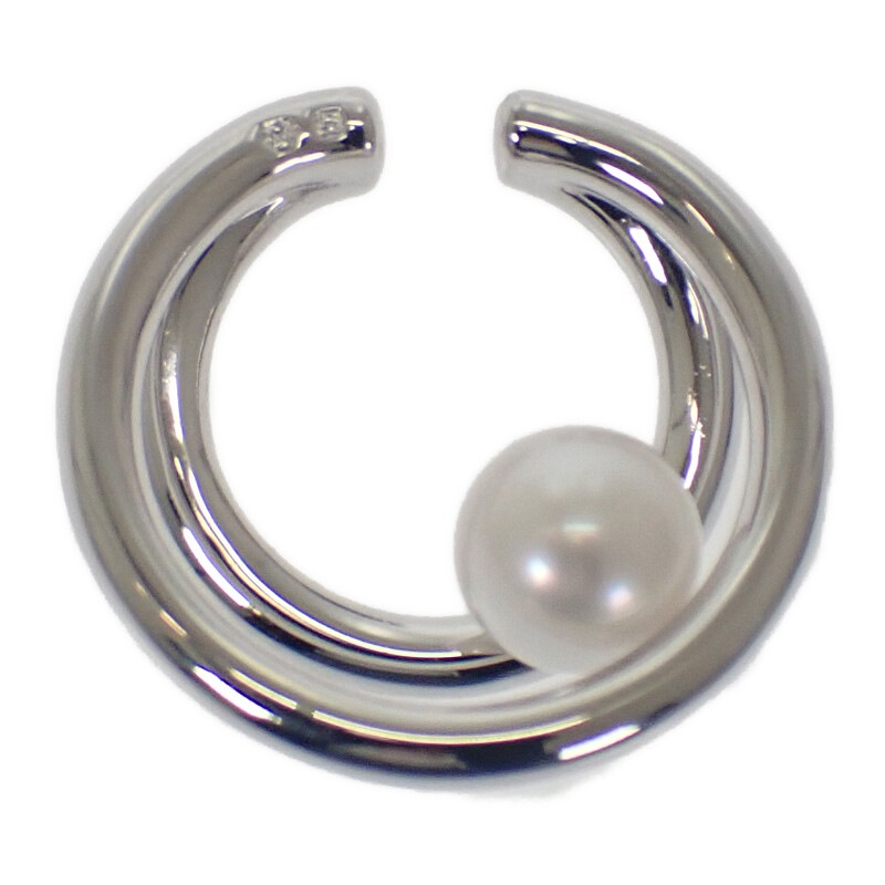 イヤーカフ 片耳 1粒パール アクセサリー シルバー925 アコヤ真珠 レディース【Aランク】