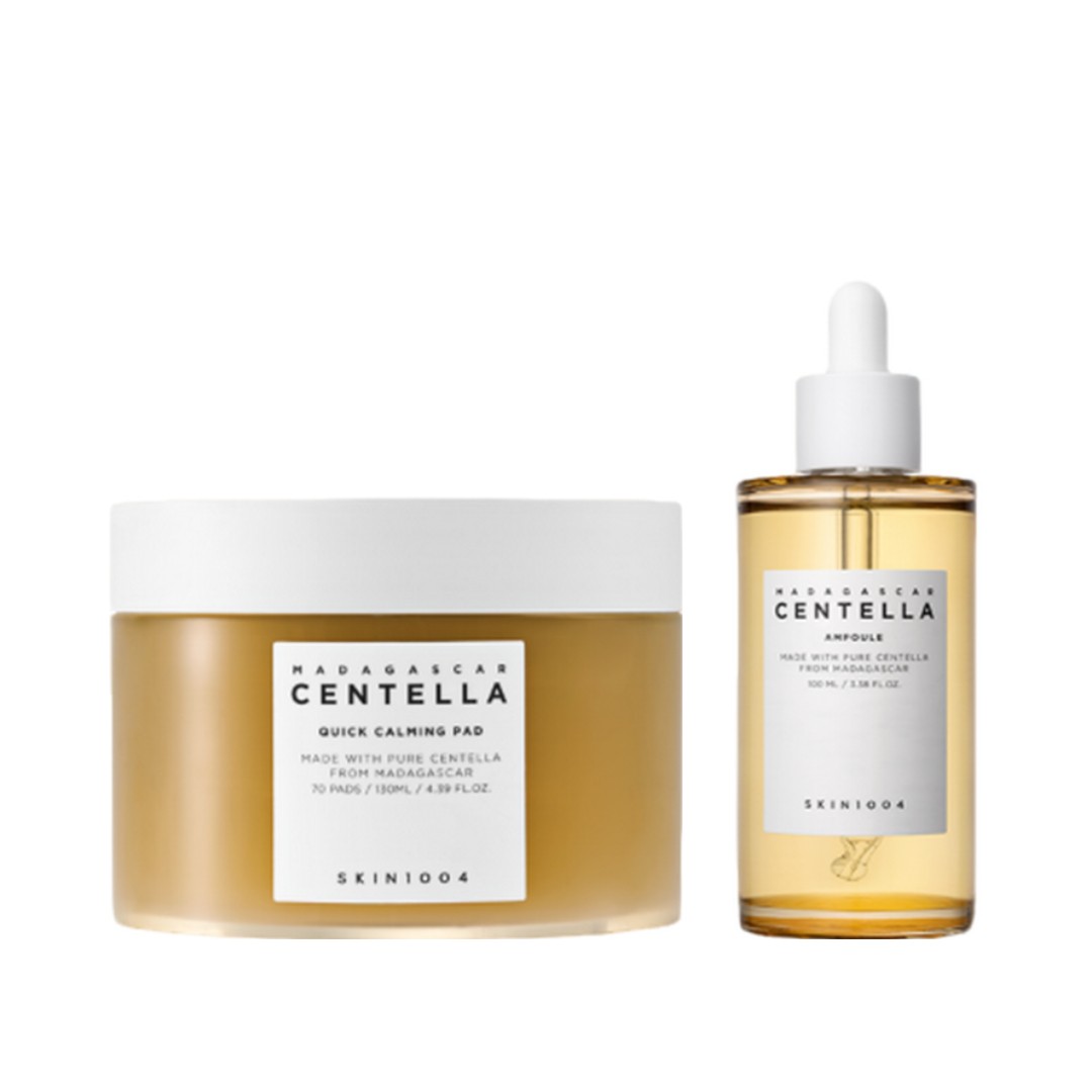 スキンエンジェルセンテラ鎮静2点セット カーミングパッド70枚＋アンプル100ml 4,747円