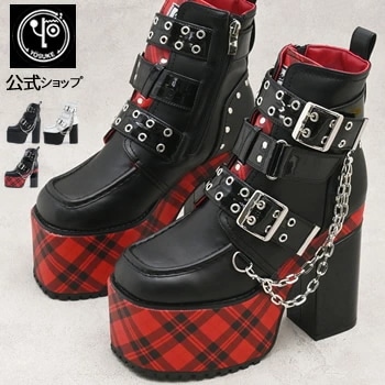 公式SHOP特典キズ補修液付 / ヨースケ 厚底ブーツ レディース 12.5cm厚底ヒール