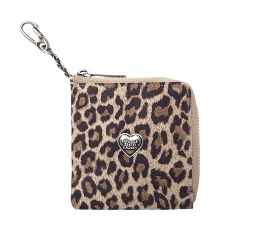 HEART HALF ZIPPER WALLET_SILVER LOGO