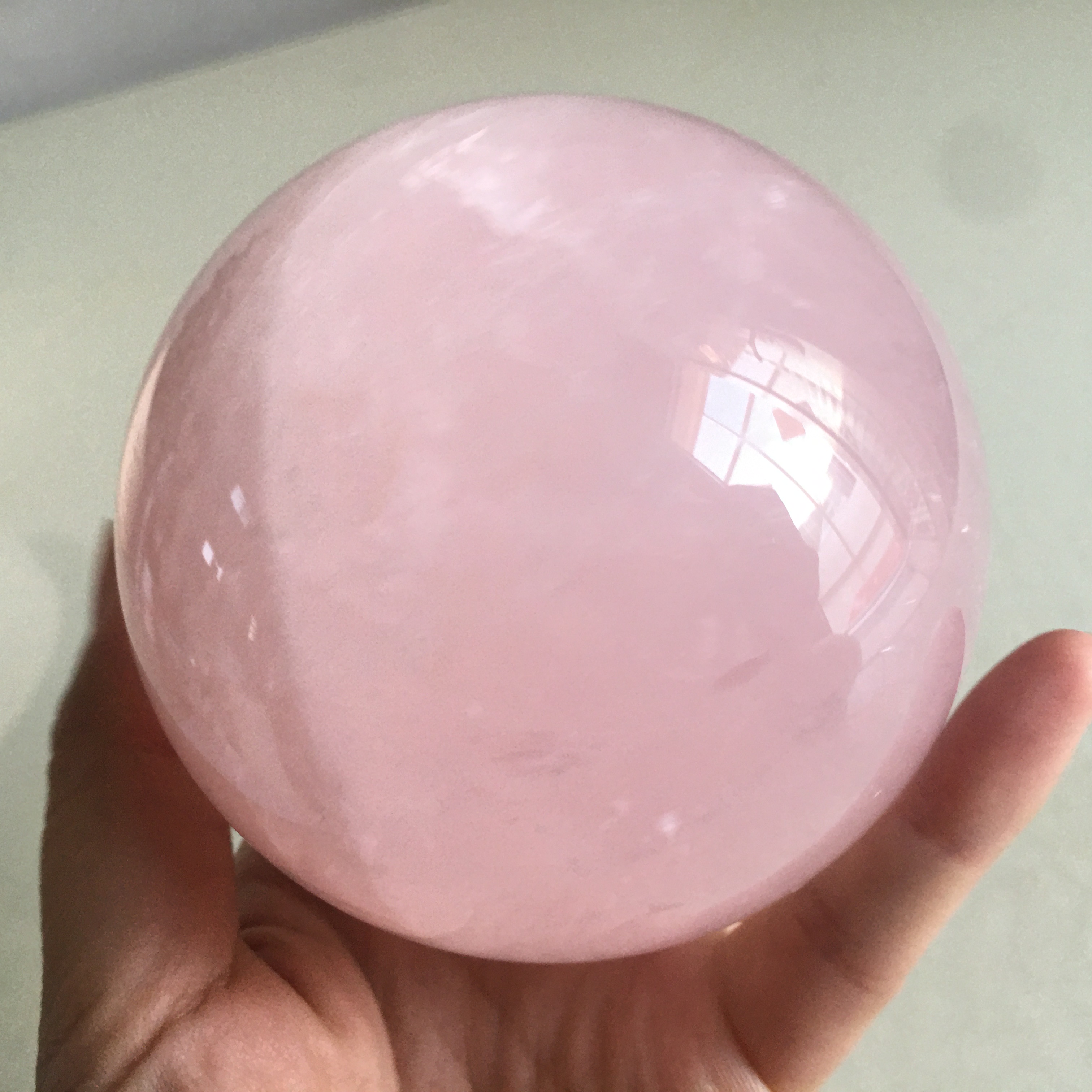 粉晶球,天然水晶,1041g