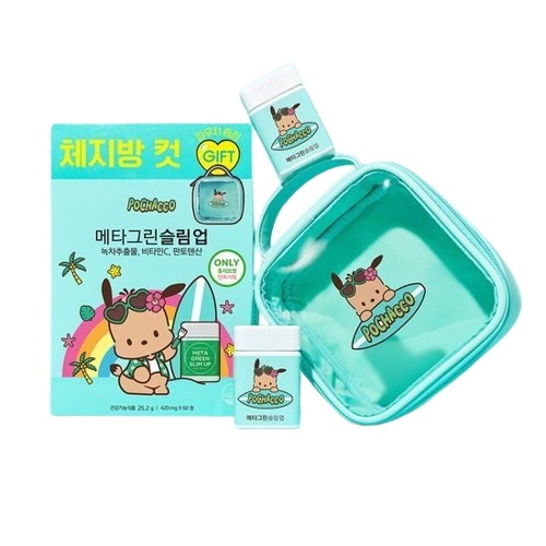 【日焼けポチャッコ】 メタグリーンスリム（60日分）+ ポチャッコポーチ
