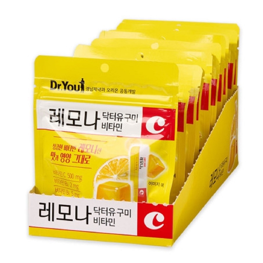 正規販売店 韓国-K MEAL-慶南製薬 ドクターユー レモナビタミン グミ ビタミンC 10袋 43g 倉庫 1箱