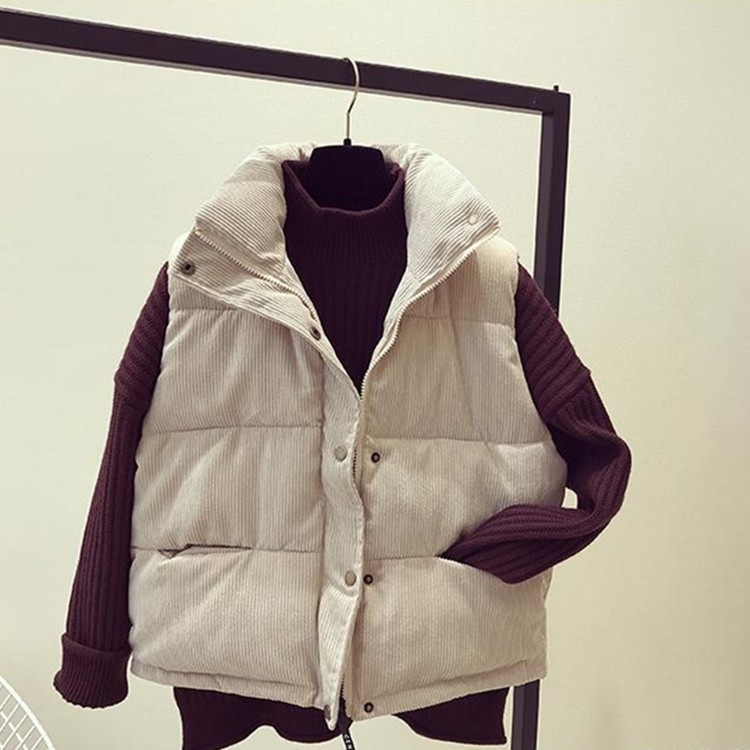 ダウンベスト レディース 中綿ベスト 秋冬 ベスト 暖かい 防寒 保温 トップス 前開き 軽量 立ち襟 アウター 50代 通勤 着痩せ アウトドア コーデュロイ