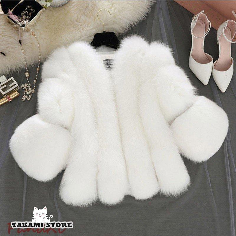 ファーコート レディース 毛皮コート フェイクファー ショート丈 アウター 高級 おしゃれ 暖かい もこもこ 秋冬新作 パーティー 結婚式 フォーマル