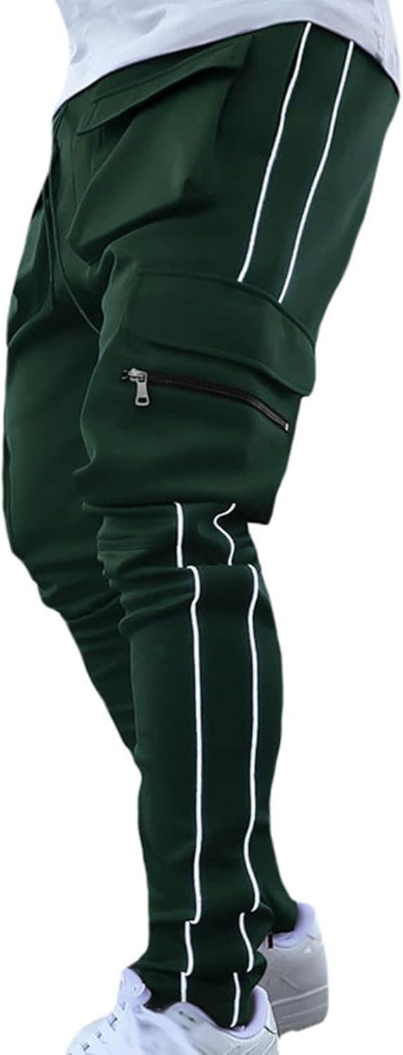 カーゴパンツ メンズ ストレート ロングパンツ サイドライン バギー マルチポケット 細身 引き紐 ずぼん 無地 テーパードパンツ 薄手 快適 コットン お出掛け 旅行 アウトドア Y2K 原宿 V系 6,203円