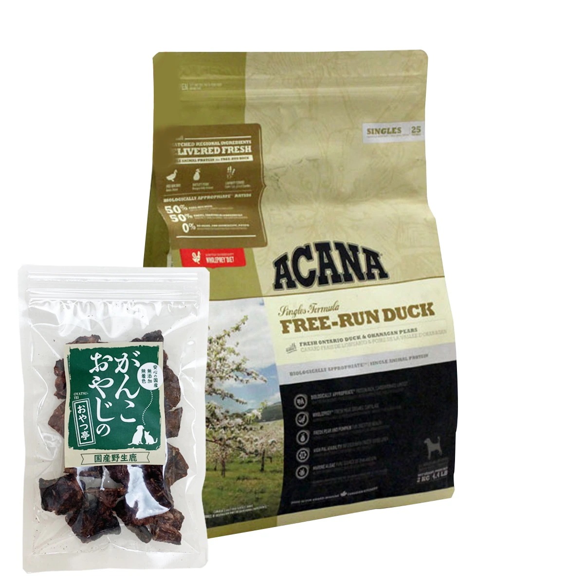 フリーランダック 2kg【国産鹿ラング15g付き】 5,225円