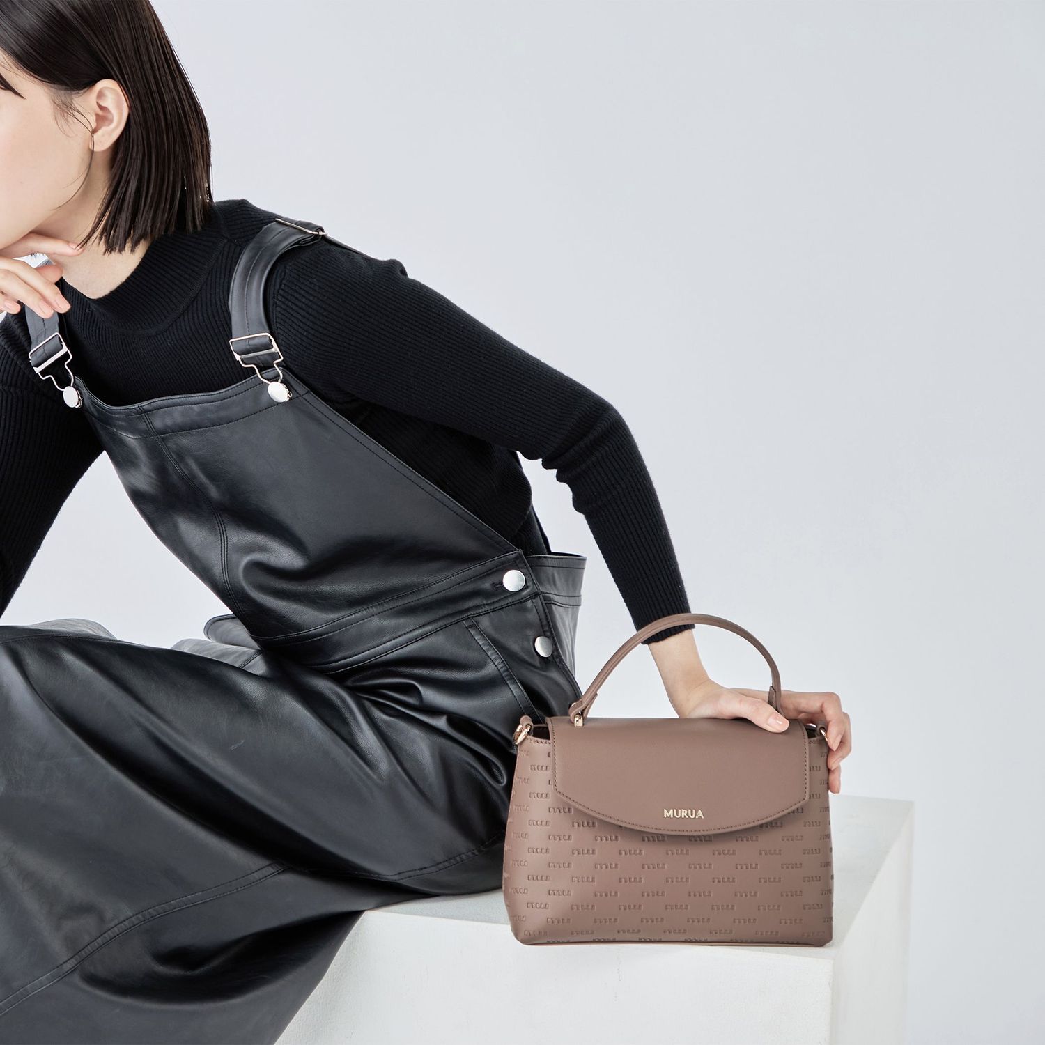 MURUA (ムルーア) 2WAYハンドバッグ ショルダーバッグ MR-B1314 muエンボス レディース ブランド 送料無料 ギフト プレゼント 贈り物