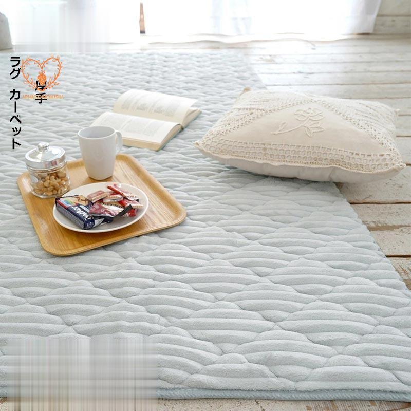 ラグ カーペット 洗える オールシーズン ラグマット 滑り止め付 フランネル ホットカーペット 床暖房対応 おしゃれ シャブル 無地